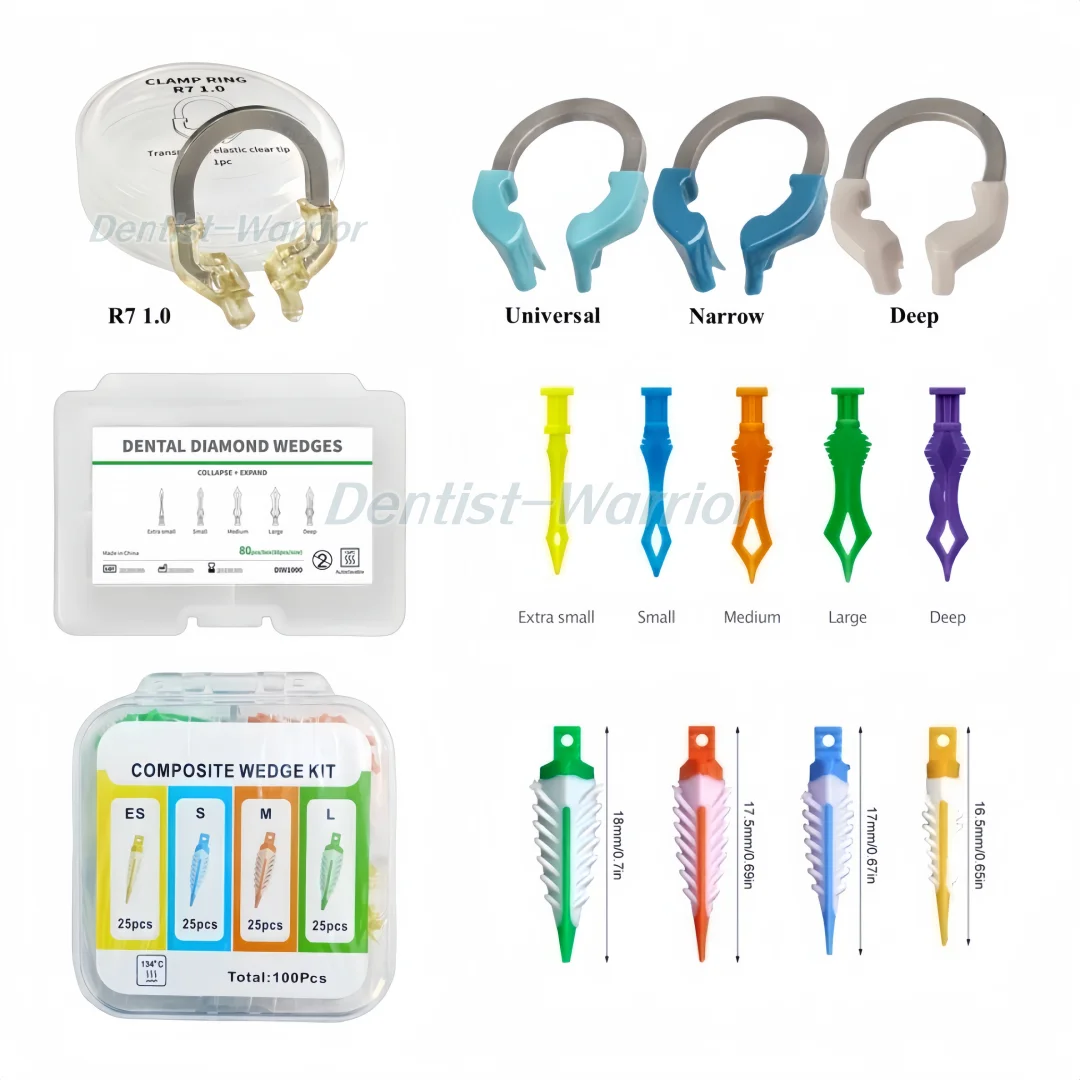 

Dental NITI Clamping Ring Tulwar Gap Wedges Sectional Contoured Matrix System Matrix Bands Dentist Tools