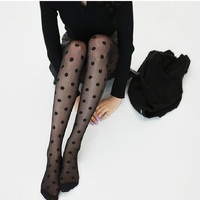 Women 's Tights Classic Small Polka Dot Silk Stockings Thin Ladies Vintage Faux Tattoo Stockings Pantyhose Female Hosiery
