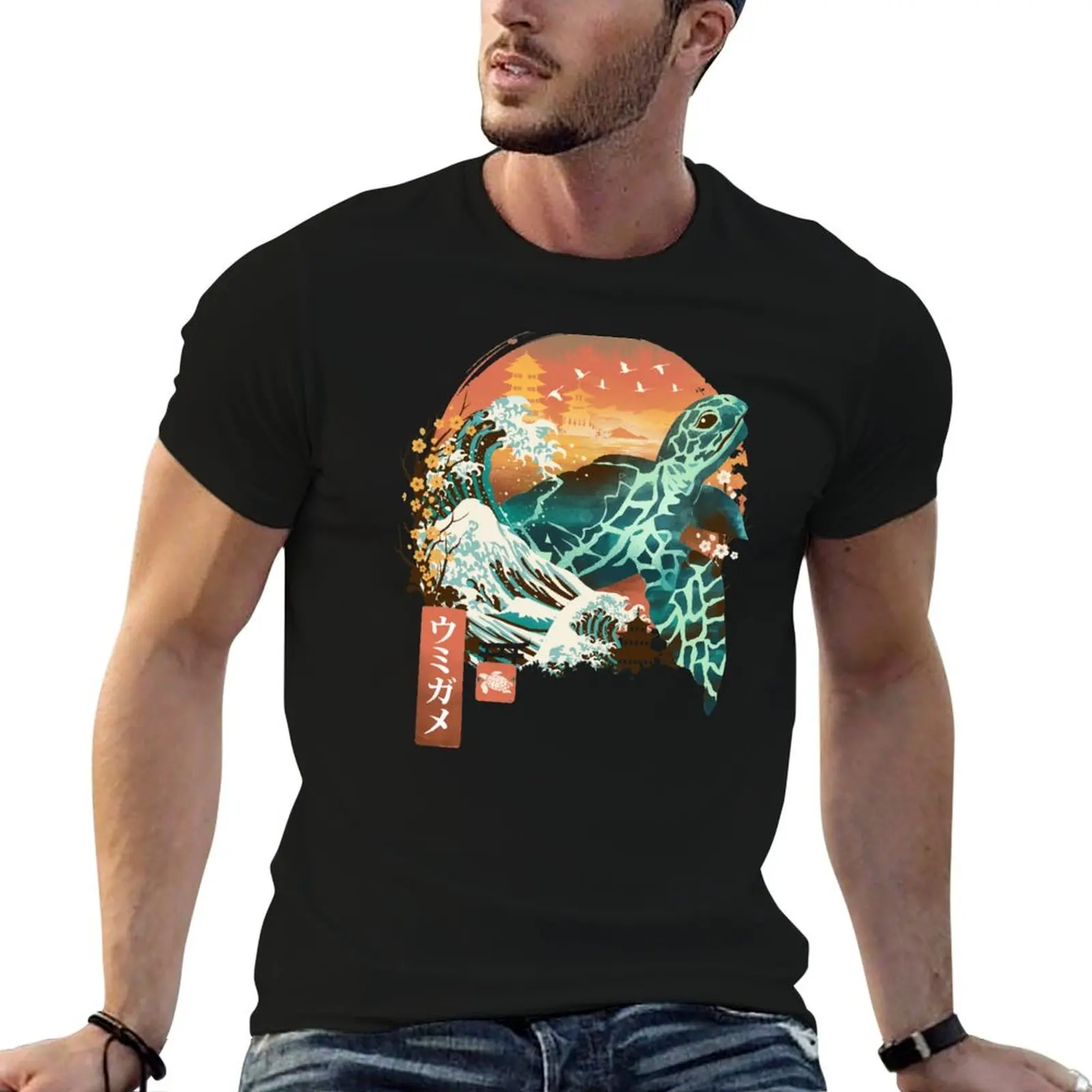 

Kame Landscape T-Shirt t shirt man casual t shirt for man 100 percent cotton T-Shirt