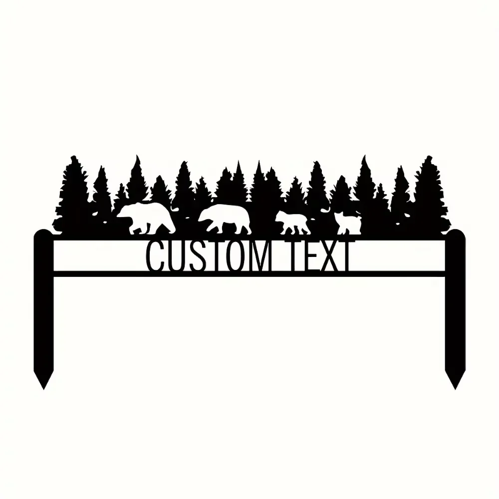 

Exclusive Handmade Custom Bear Family Yard Sign. Floor - Mounted, Ideal for Home Garden Decor. No Electricity Needed.