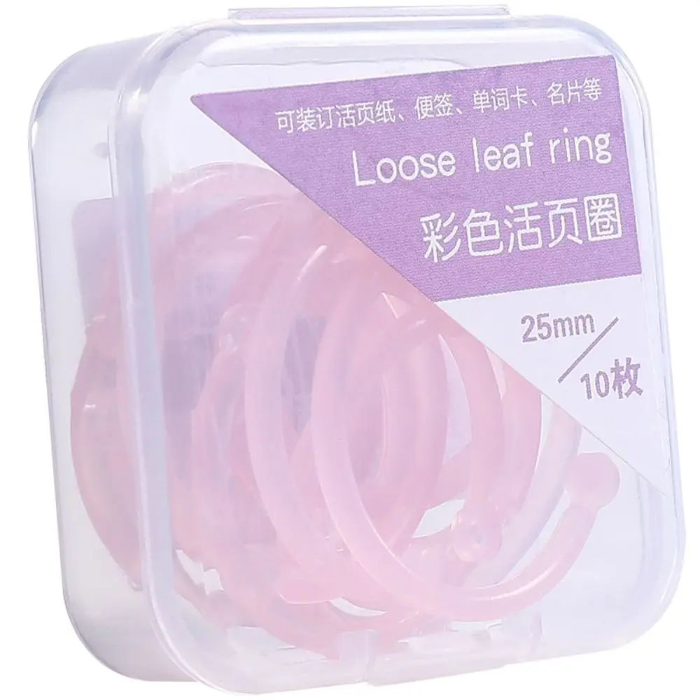 Binder Hoops โน้ตบุ๊คอุปกรณ์สํานักงานโรงเรียน Binding Supplies แหวนวงกลม DIY Binder แหวนหลวมแหวนกระดาษ Binder แหวน