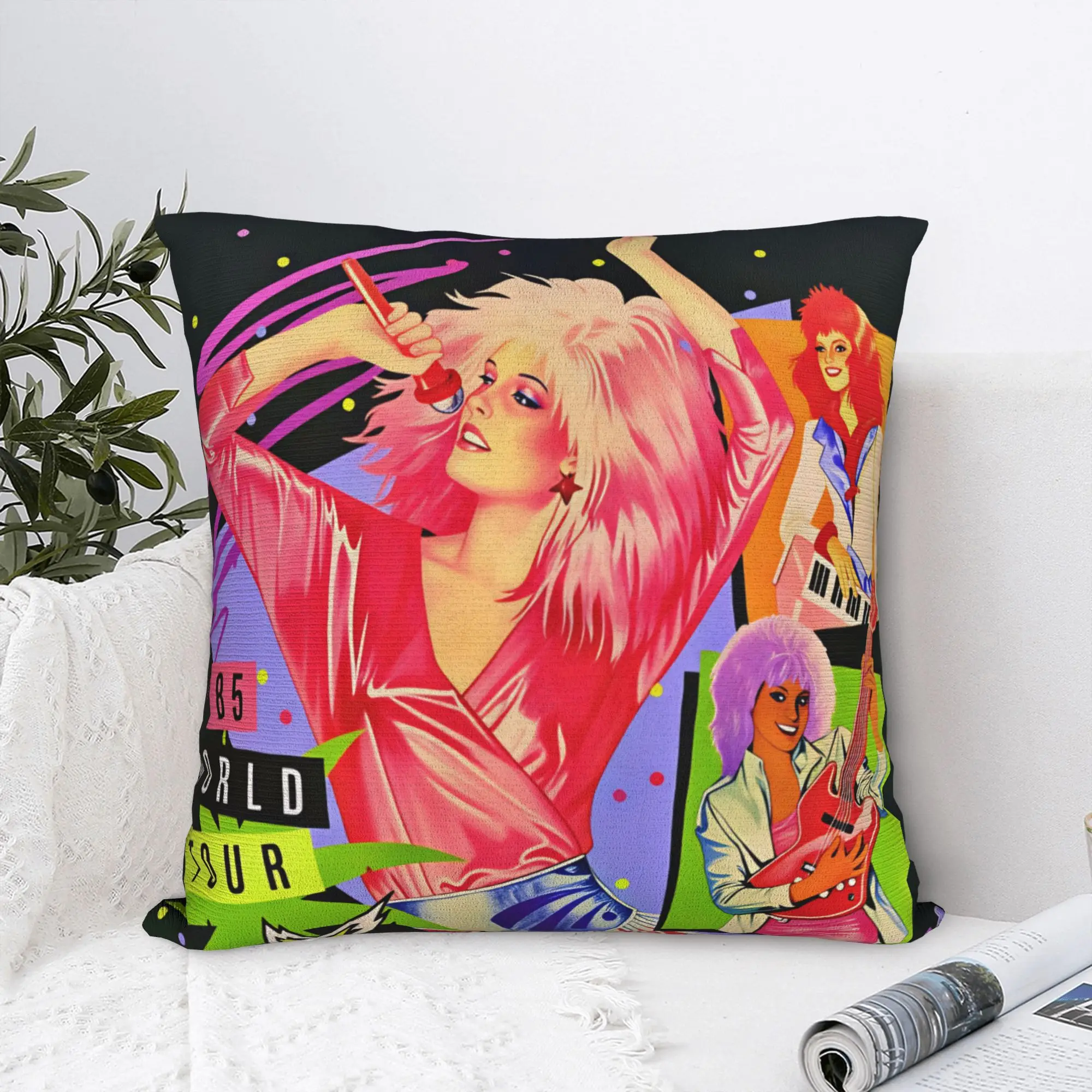 Jem And The Holograms Movie Pillow Case  Cute Funny Pillow Cover Square Pillowcases For Sofa Couch Bed Living Room