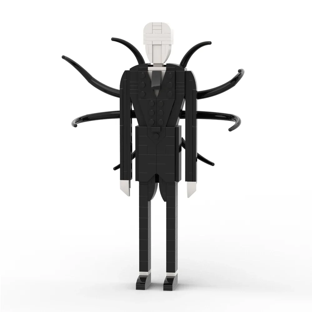 MOC-Personagens Lendários Modelo de Blocos de Construção, Black Slendermans, Horror Slenders Homem, Brinquedo de Tijolos, Presente Infantil