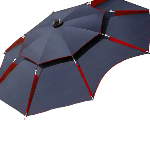 1.8-2.6m Double-Layer Fold Big Garden Parasol Windproof umbrella Large Outdoor Umbrella for Beach Parasol fishing umbrella shade