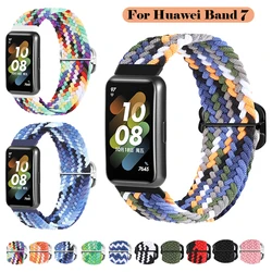 Strap For Huawei Band 7 Adjustable Elastic Nylon Braided Strap Men Women Replacement Bracelet Wristband For Huawei Band 7