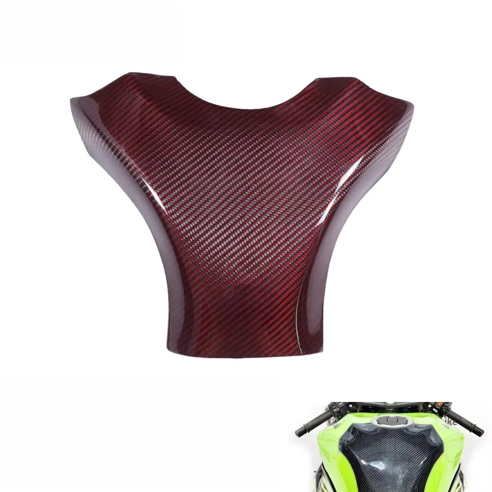 3K Dry Red Carbon Fiber Motorcycle Gas Front Fuel Tank Cap Fairing NinjasZX-6R 2019 2020 2021 2022 2023