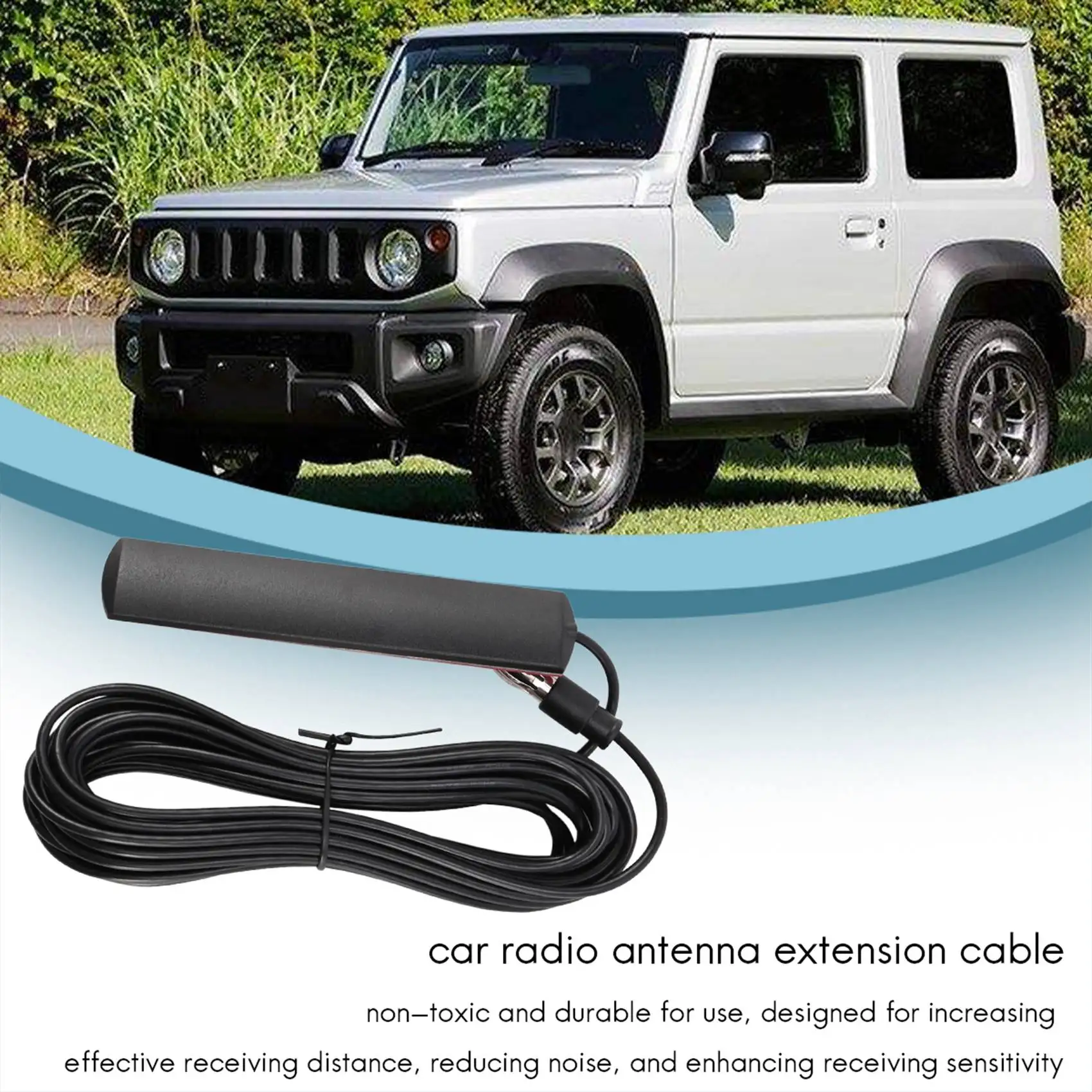 ANT-309 Car Radio Antenna - Universal Car FM Radio Antenna Patch Black Radio Antenna Amplifier Aerial Windscreen Mount 85-112MHZ view 4