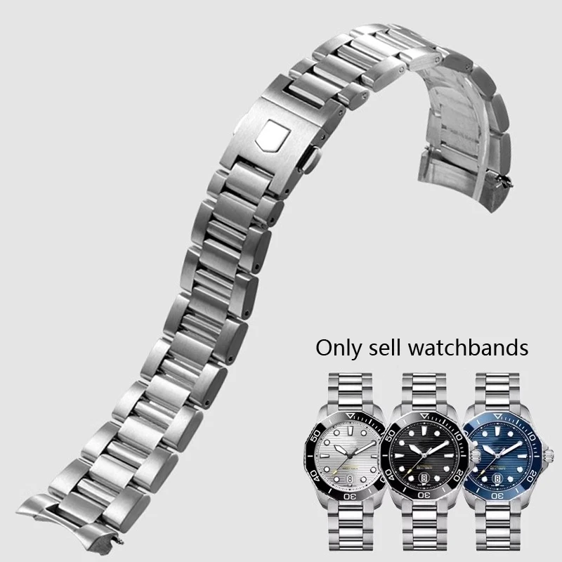 Pulseiras de relógio para tag heuer carrera cbn2a1d potencial competitivo way201s série 22mm pulseiras de relógio masculino de aço inoxidável sólido