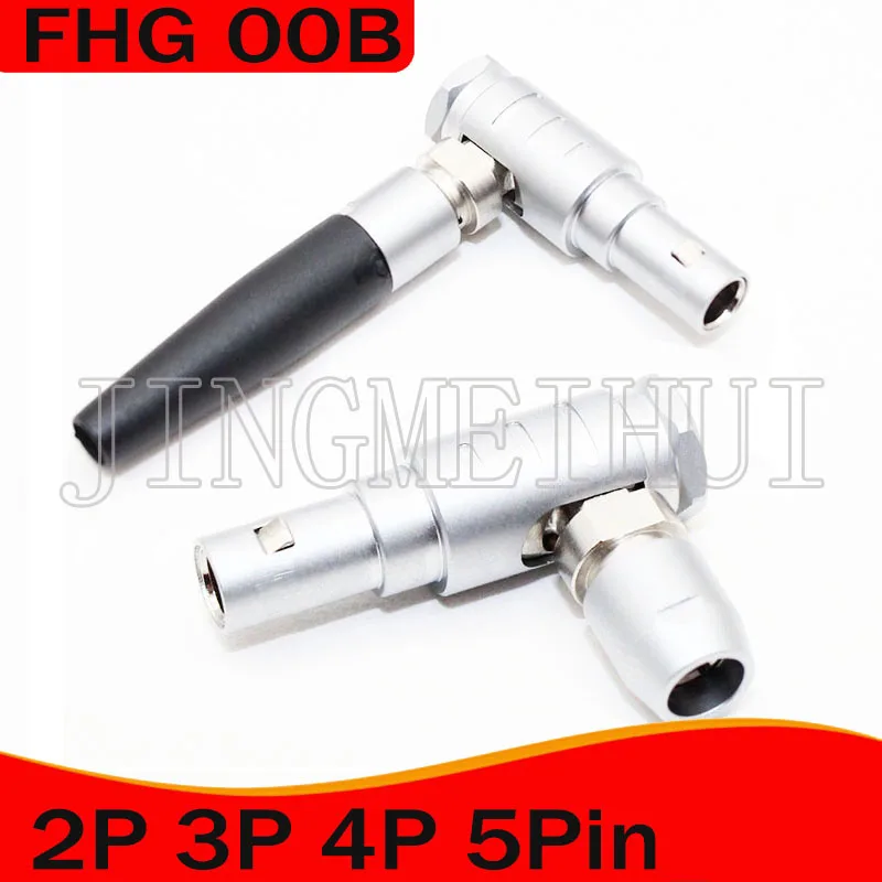 

FHG 00B 2 3 4 5 Pin Metal Circular Push-pull Self-Locking Connector Elbow 90° And key G Male Plug For Industrial Camera