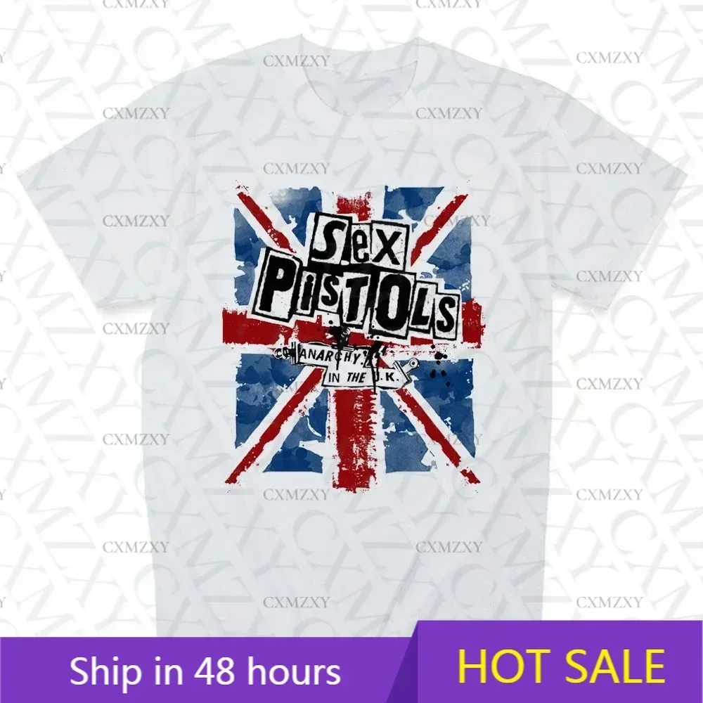 Sex Pistols Camiseta Masculina Solta Camiseta Para Homens Nova Manga Curta Algodão Casual Camiseta Masculina