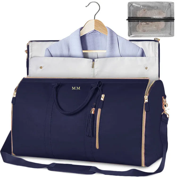 Bolsa de almacenamiento de traje plegable de PU grande para mujer, bolsa de equipaje de mano de gran capacidad, bolsa de viaje multifunción, nuevo