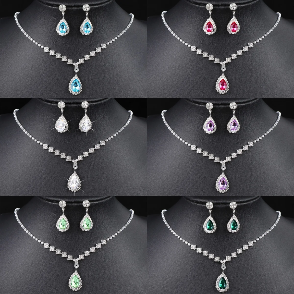 Bridal Wedding Elegant Floral Jewelry Set for Women/Brides/Bridesmaids Crystal Jewelry Set for Wedding