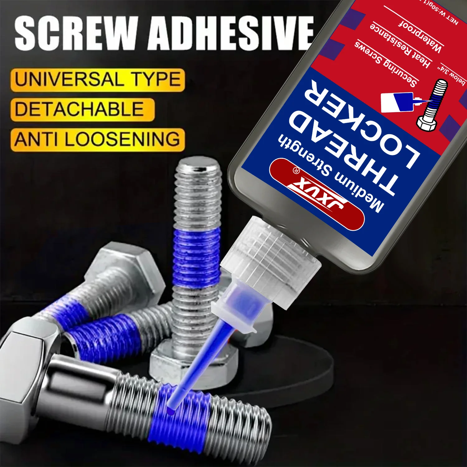 

Blue 243 Medium Strength Threadlockers , Universal Threadlocker Anaerobic Glues Anti Loose Screw Glues Fastening Sealant Quickly Cured Thread Locking Agent Sealant for Screws 10g/50g.