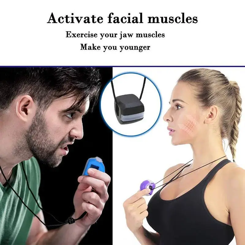 Jawline Exerciser Jaw Muscle Toner Training Fitness Ball Anti-aging Food-grade Silica Face Chin Cheek Lifting Slimming