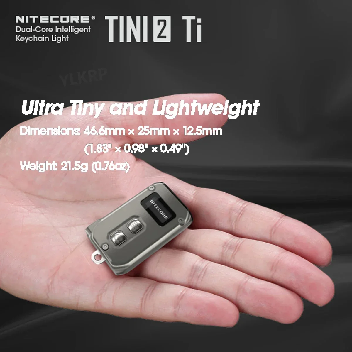 NITECORE TINI2 TI/TINI2 SS Keychain Light 500Lumens Type-c Rechargeable EDC Compact Titanium Alloy Flshlight