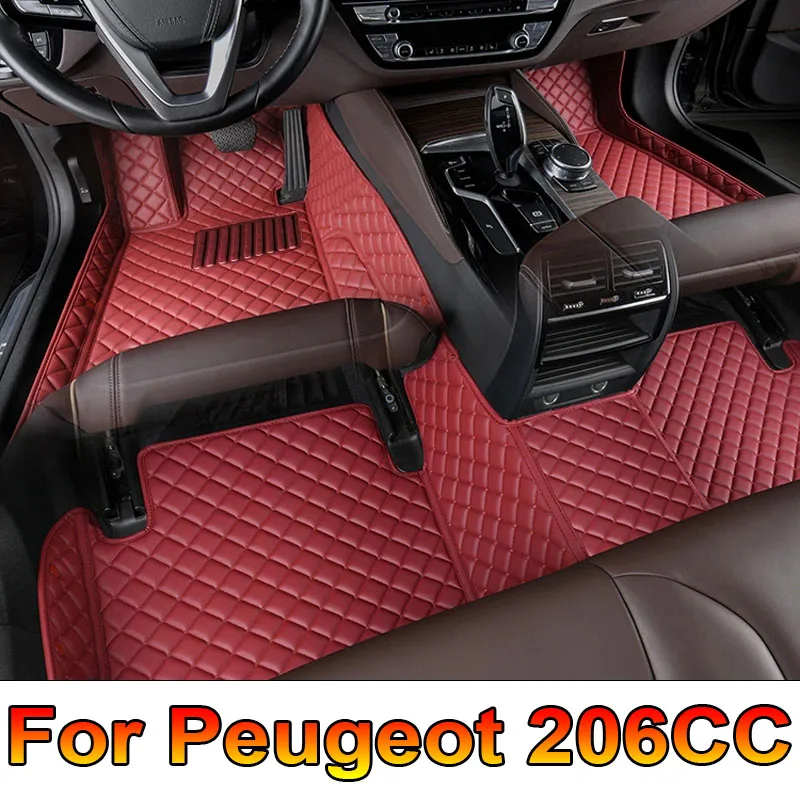 

Автомобильные коврики для Peugeot 206CC 206 CC T16 2000 ~ 2008, кожаный коврик, коврики, набор защитных ковриков, детали интерьера, автомобильные аксессуары