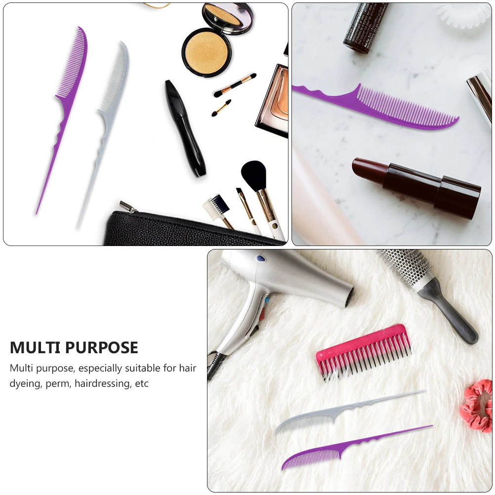 

2 Pcs Crescent Combs Professional Hairdressing Women Salon Styling Tools Carbon Fiber Long Service Time Fine Workmanship