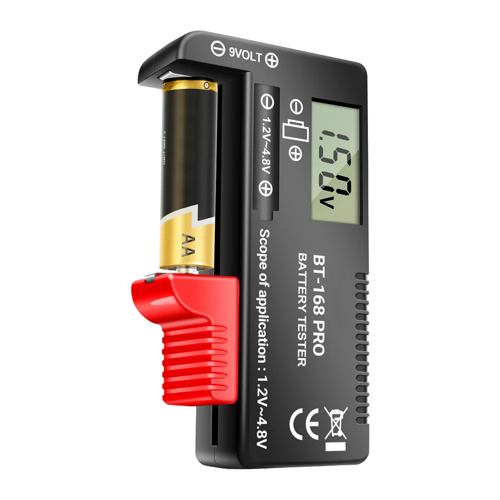 BT-168PRO Battery Tester Universal Digital LCD Tester AA AAA CD Button Cell Voltage Battery Voltage Tester