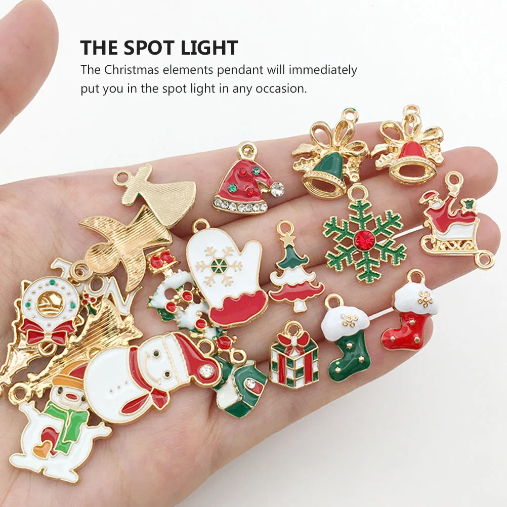 

20pcs Dripping Christmas Phone Christmas Elements Alloy Diy Jewelry Accessory Phone Pendant Cosplay Party Dance Pendant