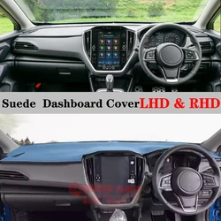 자동차 스타일링 스웨이드 가죽 대시 보드 커버 대시 매트, 스바루 크로스 스트렉 임프레자 2018 2019 2020-2024 2022, 자동차 액세서리