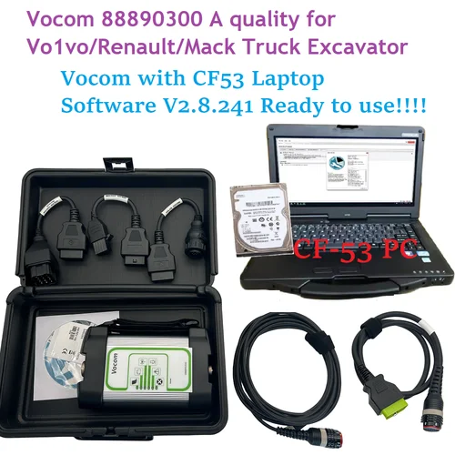 Vocom 88890300 Vo1ov/ルノー/UD/マック掘削機産業用トラック診断ツール PTT 2.8.241 テックツール