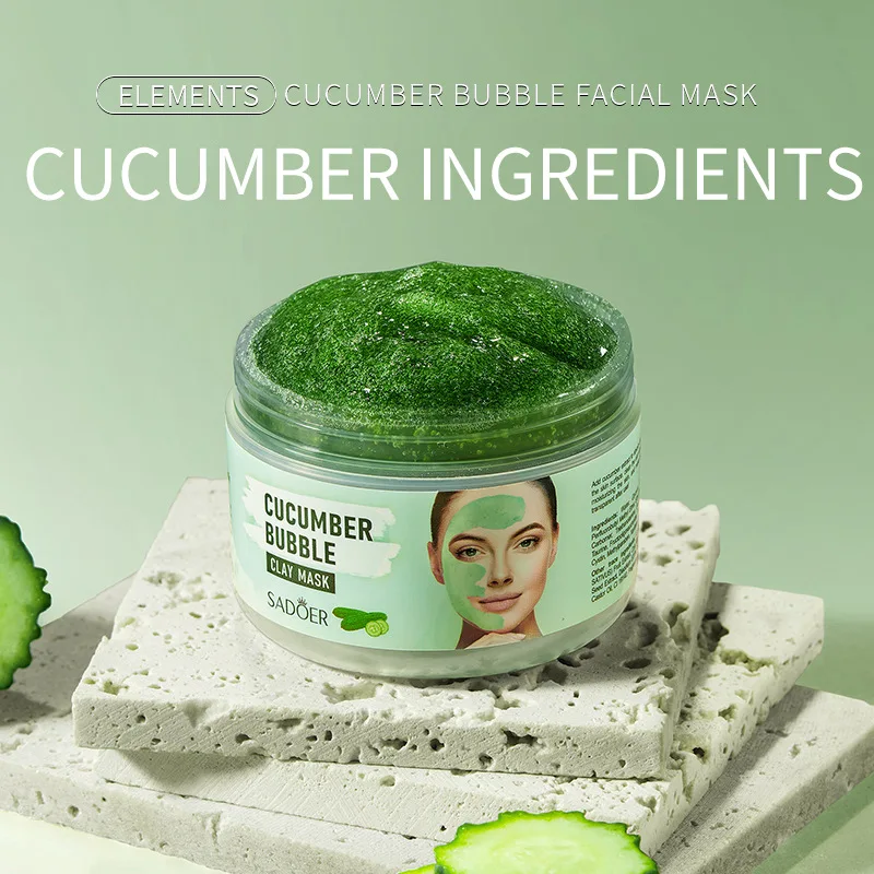 Cucumber and Peaches100g Cleansing Pore Bubble Mask Mud Apply Mask Skin Care Face Mask