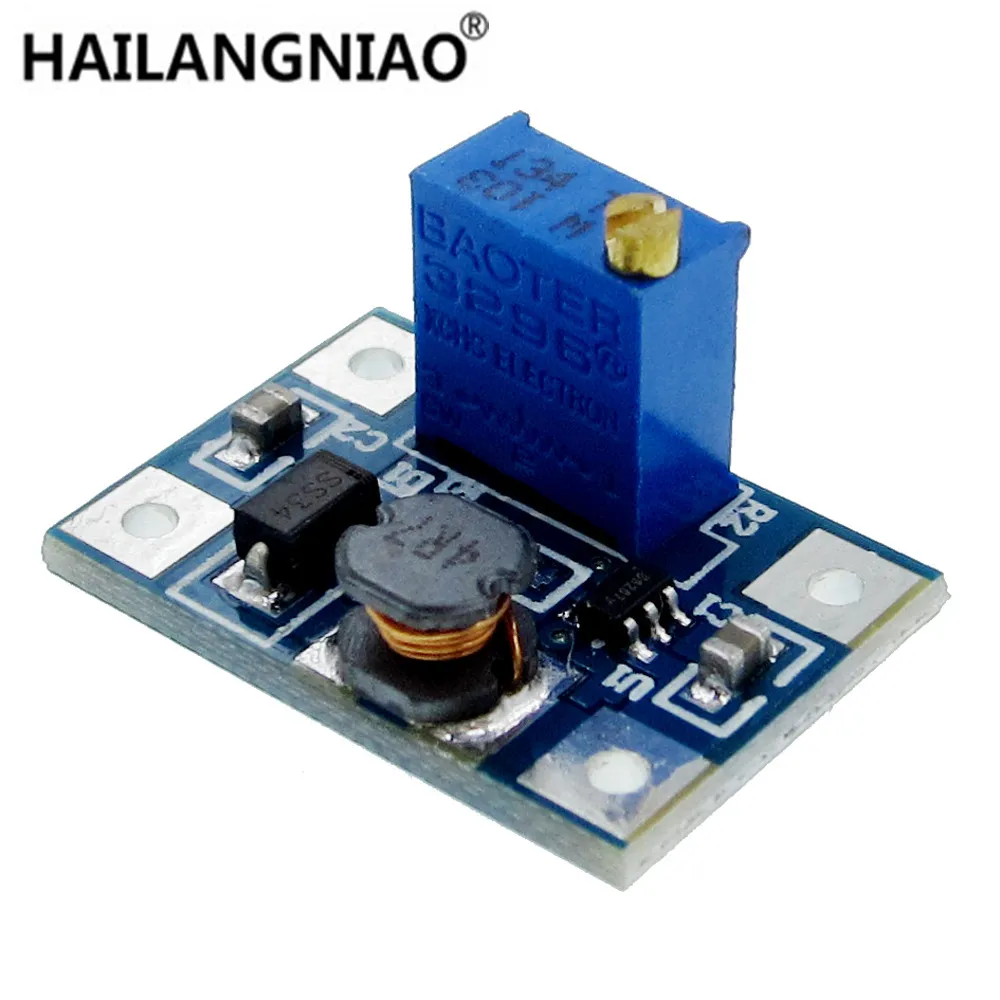 

100pcs Smart Electronics DC-DC SX1308 Step-UP Adjustable Power Module Step Up Boost Converter 2-24V to 2-28V 2A