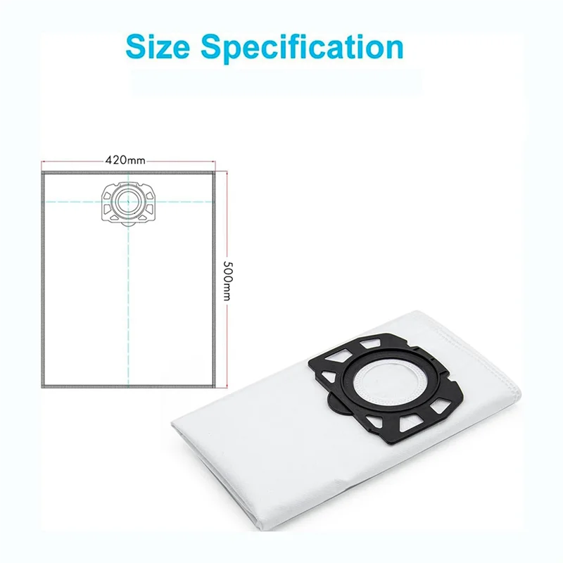 Juego de A98G-2 de bolsas para aspiradora, filtro adecuado para Karcher KFI 357 KFI357 KA 40, bolsa para Karcher 2.863-314.0WD2 Plus WD3