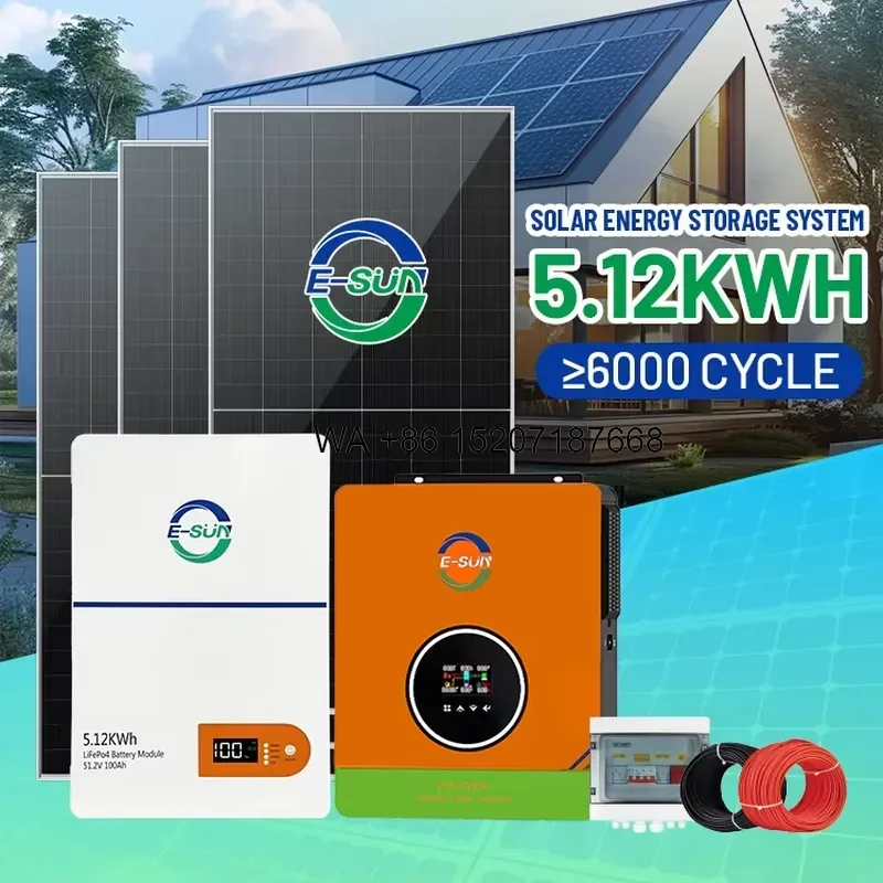 Wmwmnu for 3kw 5kw 10kw Off On Grid Hybrid Solar Power System Solar Panel Kit Home Energy Storage Battery System