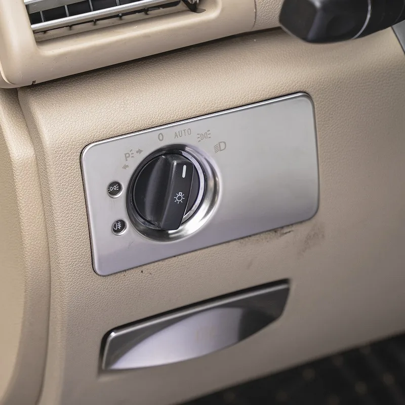 For Mercedes Benz R Class MPV W251 2009-11 2012 2013 2014 2015 2016 2017 Car Headlight Fog Light Switch Panel Cover Trim Sticker