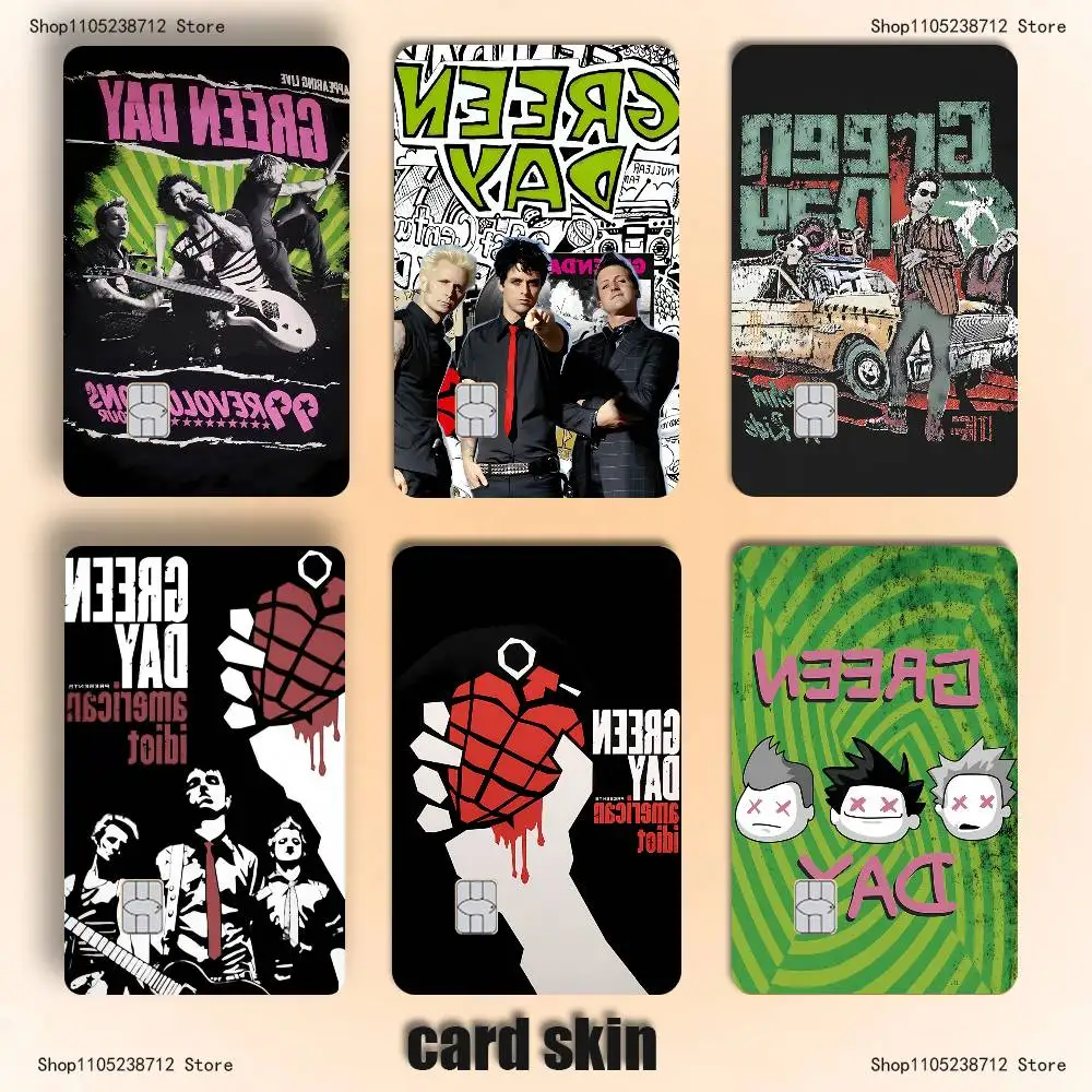 

Band G-Greenday Card Stickers Credit Visa Debit Bank Charge Card Bus Metro Waterproof Sticker Decal Decoration