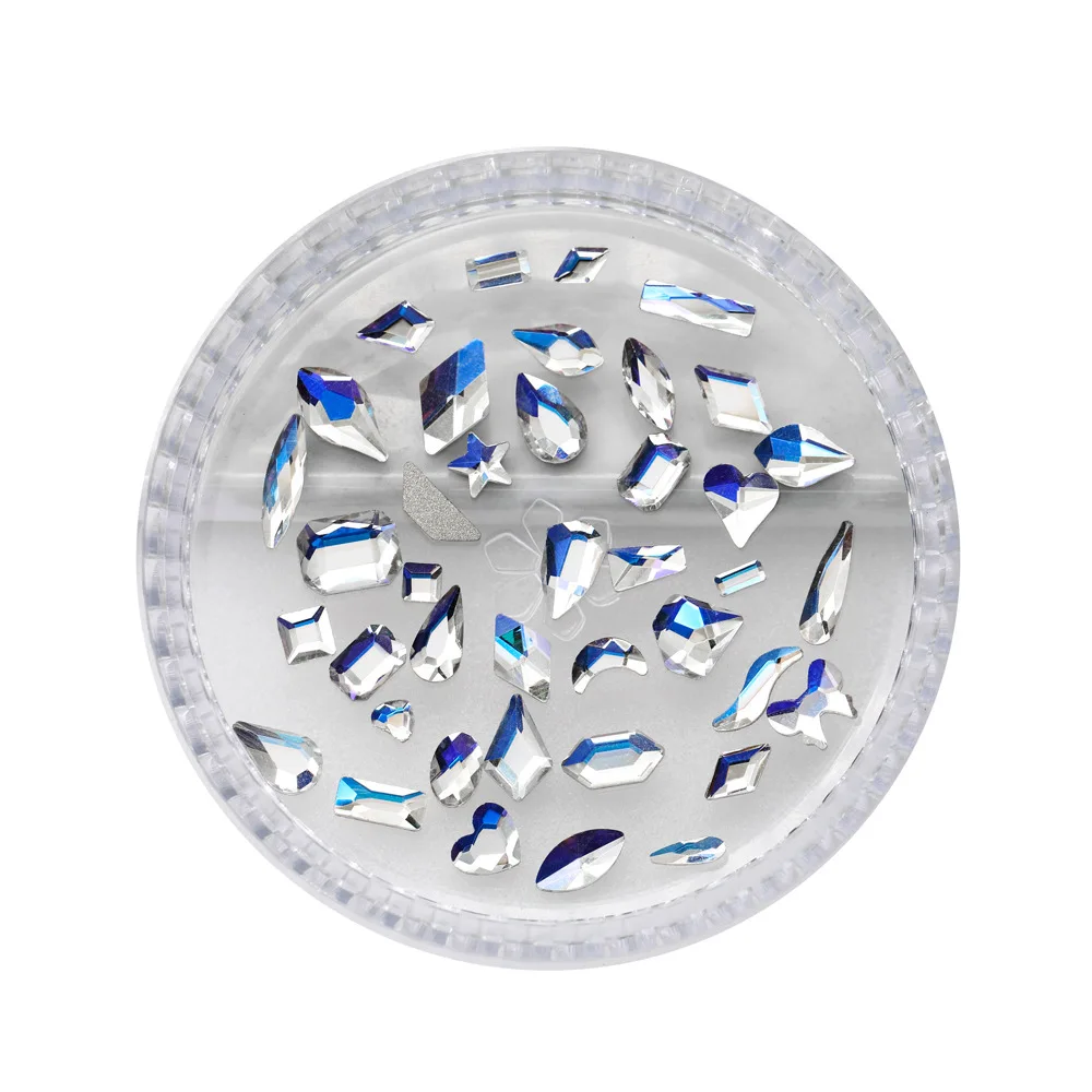 Commercio all'ingrosso moonlight multi style Flat Back Nail strass cristalli a forma speciale Art Stones decorazione personalizzata 3D