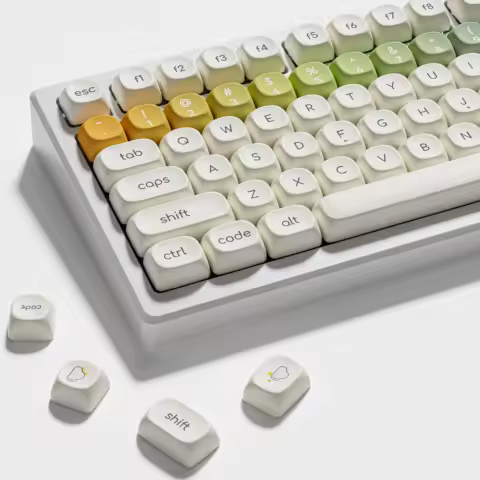 Womier Graffiti MOA PBT Keycaps Cute Dye-Sublimation Keycaps 134 Keys Custom Keyboard Keycaps for Cherry MX Switches Keyboard