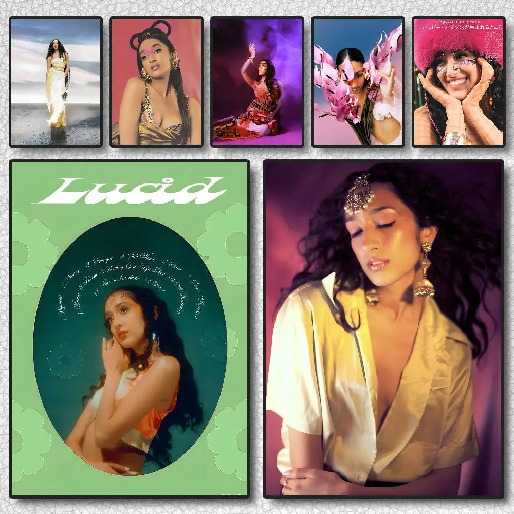 ملصق R-Raveena المغني A-Aurora HD جدار لاصق مقاوم للماء لغرفة المعيشة المنزلية وغرفة النوم والديكور الجمالي #3