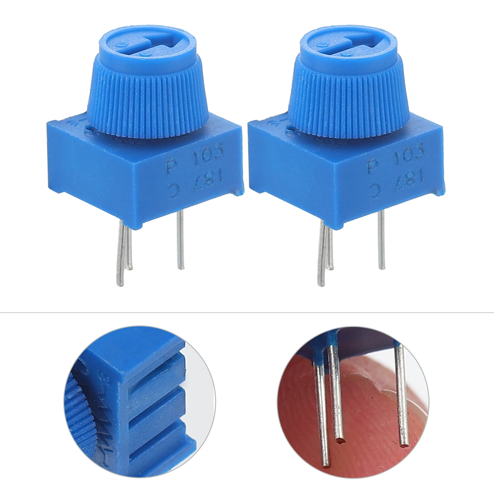 

10 Pcs Potentiometer Trimmer Breadboard Durable Through Hole Potentiometers Resistance Precision Plastic Metal