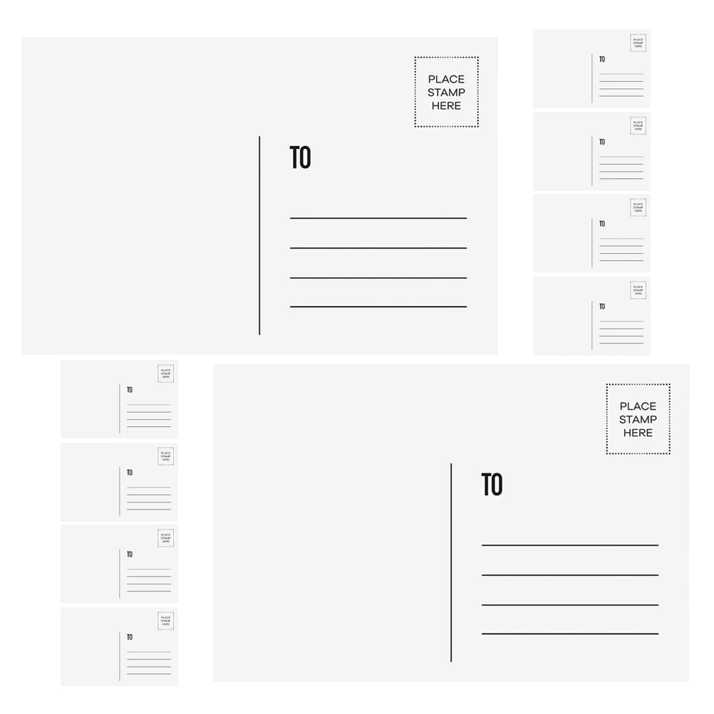 

10pcs Blank Greeting Cards Postcards for Mailing White Business Students Bulk DIY Creative Supplies Handmade Art Printing