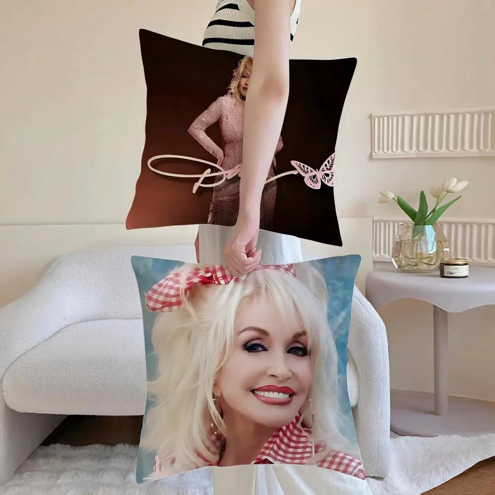 D-dolly Parton elegant Cushion Cover Iceland Washable Linen comfort for Daily Sofa Bed Home Room Decor