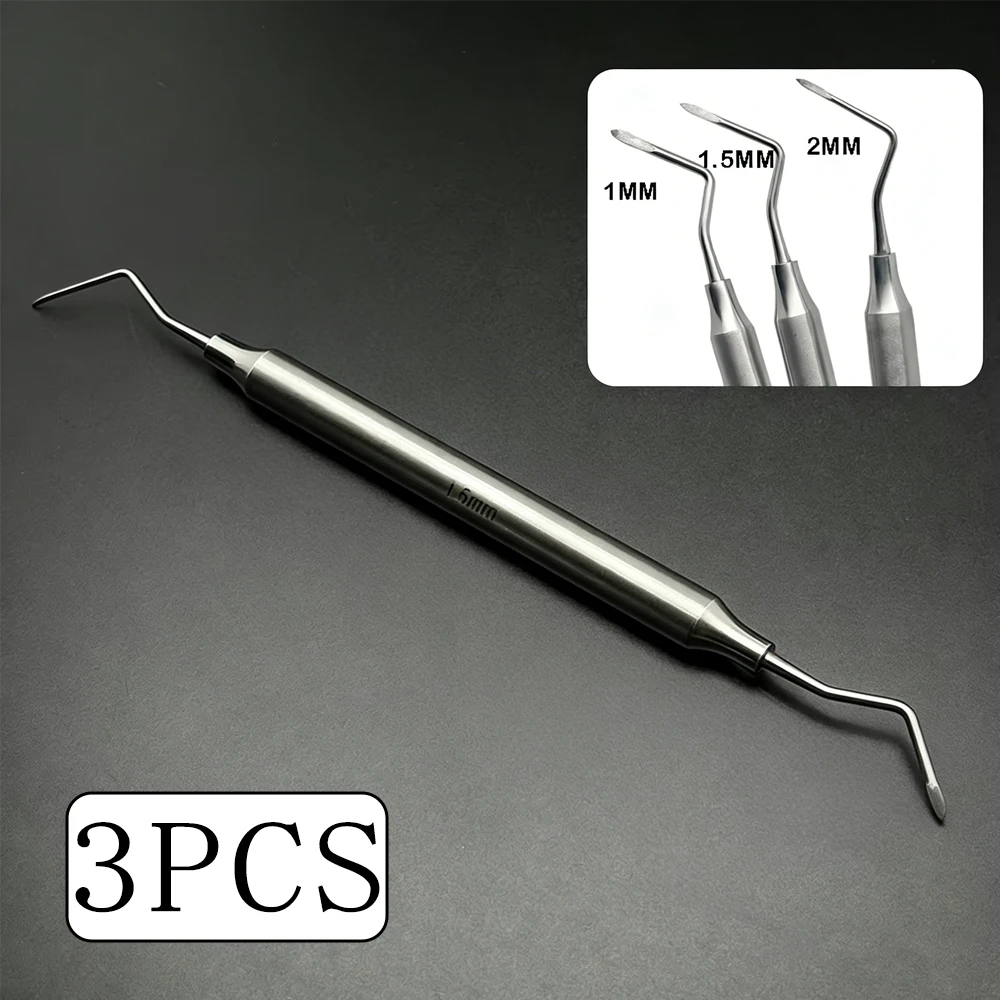

3 Piece Dental Minimally Invasive Extraction Instrument Root Tip Picker Tooth Elevator Sharp Tip Oral Surgery Tools