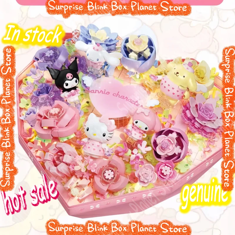 

AREAX Sanrio Kuromi Heart Flower Box Building Blocks Assembly Toy Ornament Creative Gift For Birthday Valentine S Day For Girls