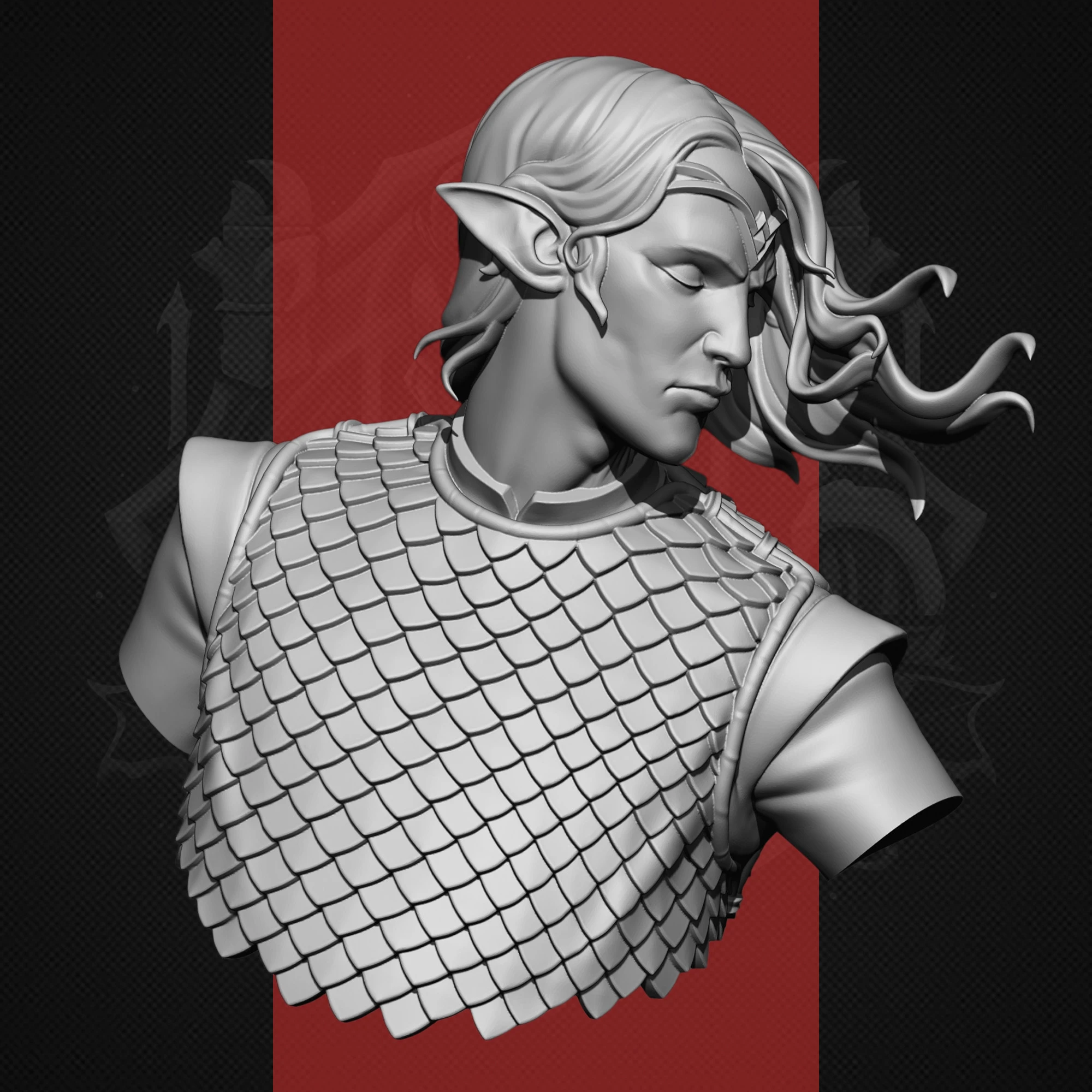 1/10 bust Q1-4 flesh color resin  Uncolored and unassembled mold figure model ornament