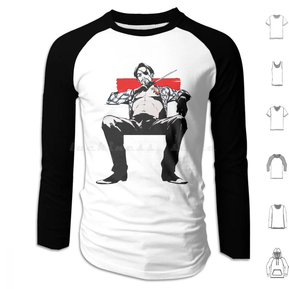 Goro Majima Hoodie Yakuza 0 1 2 3 4 5 Kiwami Dead Souls Sticker Hoodies Long Sleeve Yakuza Ryu Ga Gotoku Kiryu Goro