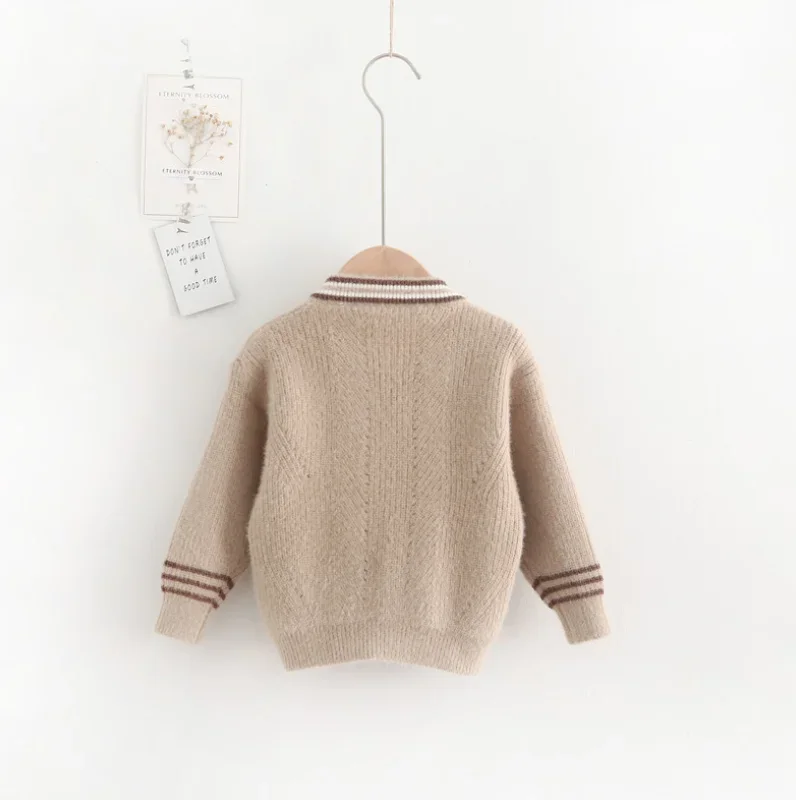 Baby Boys Cardigan Knitted Baby Kids Sweaters V-neck Kids Jumper Cardigans Woolen Boys Girls Sweater Toddler Cardigan Sweater