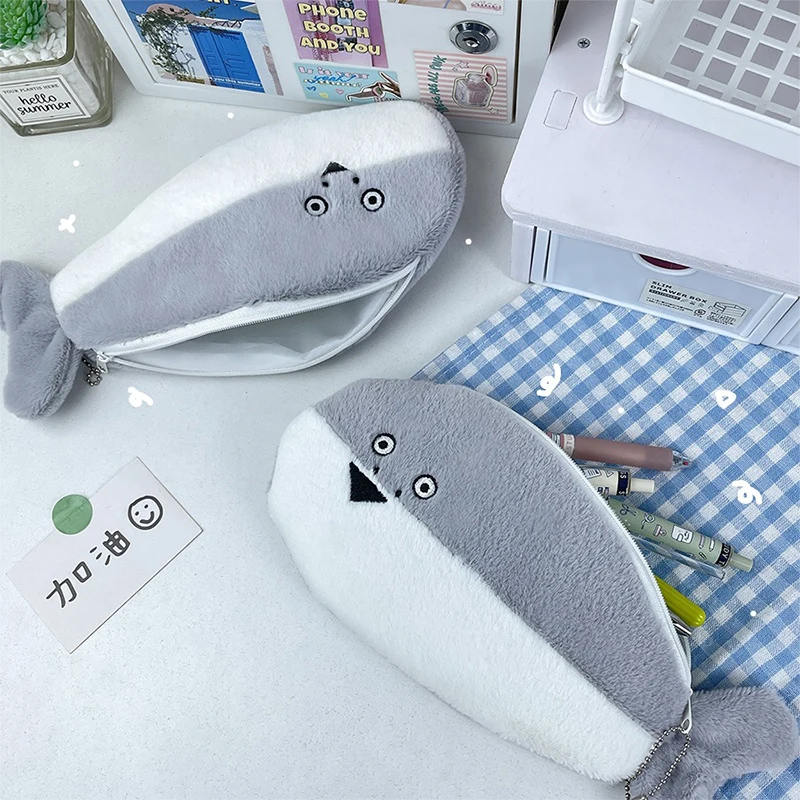 Sakaban Turtle Shape Plush Coin Headphone Bag Zipper Plush Money Pencil Case Plush Card Key Money Coin Purse Bags Gift