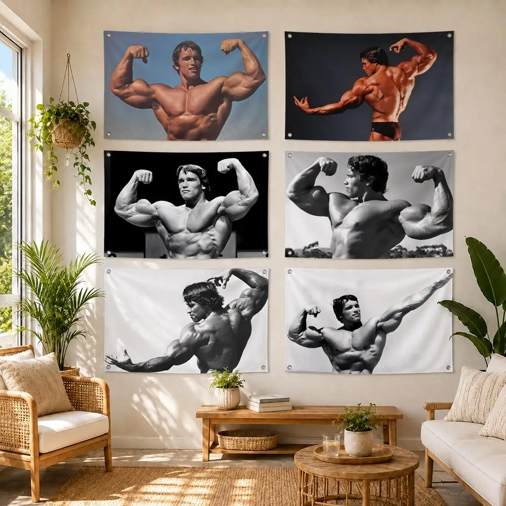 Arnold Schwarzenegger Fitness Flags Flag Soft skin-friendly Durable Tapestry Outdoor party Home living room bedroom Decoration