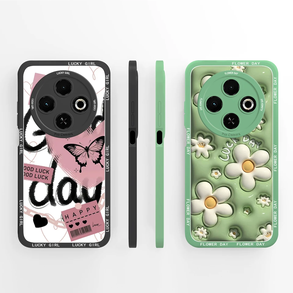 Case For Tecno Spark 30C Beautiful Mounta Plant Shockproof Non-slip Senior Anti-Fingerprint Soft Cover For tecno spark 30c Funda