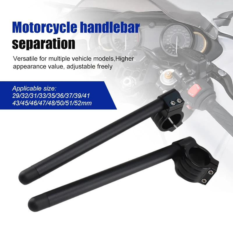 Universal Motorcycle Handlebar Racing Adjustable CNC Fork Tube Clamping Separation Handle High-Rise Separation Aluminum Alloy