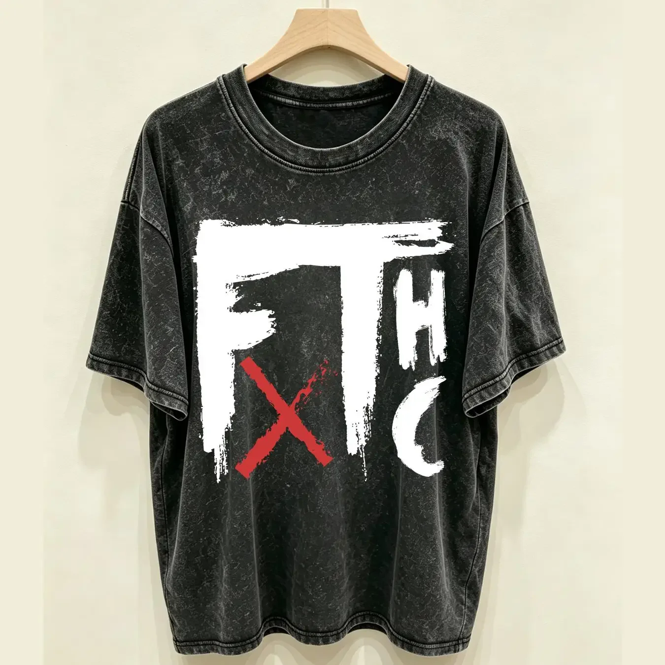 washed T Shirt FRANK TURNER FTHC NEW BLACK long or short sleeves vintage Washed homme Stretched Casual Breathable