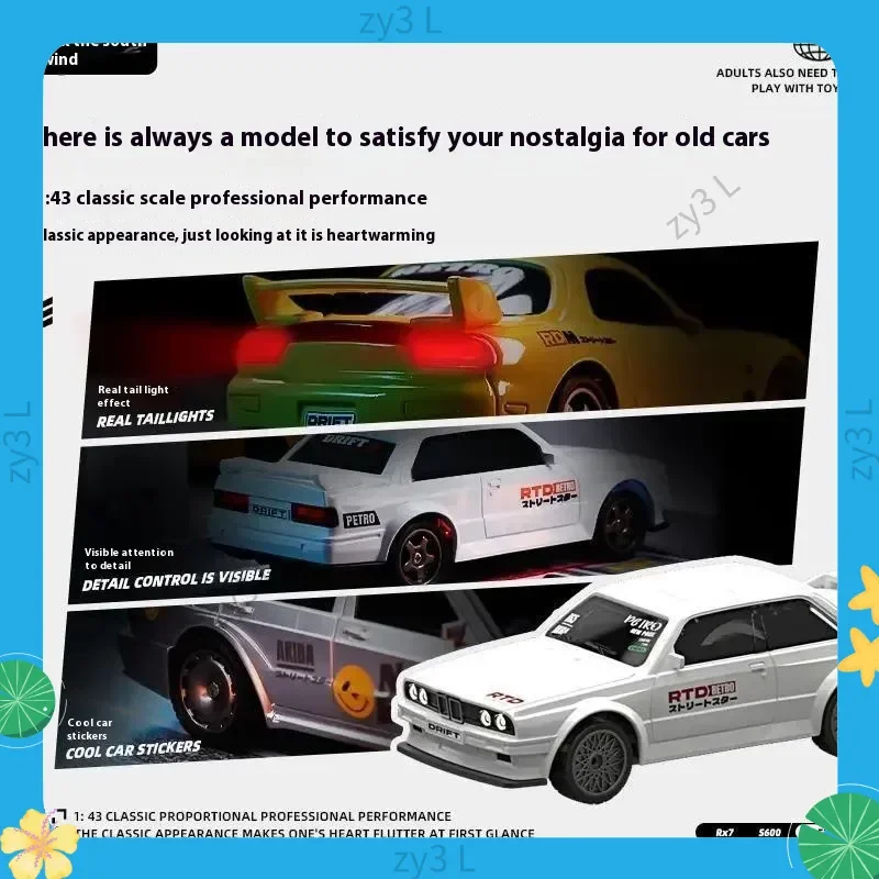DRIFT1/43 Mini RC Car 2.4GQ Fully Proportional 3-speed Variable Speed JDM Drift Remote Control Car Desktop BoyChildren'sToy Gift - Image 2