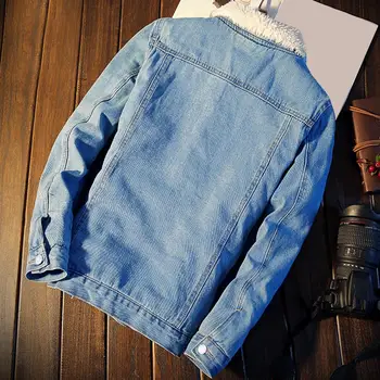 Men Winter Autumn Jacket Denim Inner Fleece Thicken Winter Jeans Jacket Coat Men's Turn-down Velvet Jacket Mens Fur Parkas 2 Men Winter Autumn Jacket Denim Inner Fleece Thicken Winter Jeans Jacket Coat Men's Turn-down Velvet Jacket Mens Fur Parkas 2