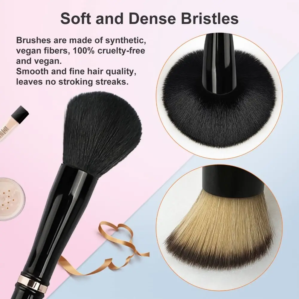Cream for Liquid Double Ended Travel Makeup Brushes Makeup Brush Set 4 in 1 with Case